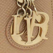 Christian Dior Metallic Beige Embossed Lizard Lady Dior Mini Bag
