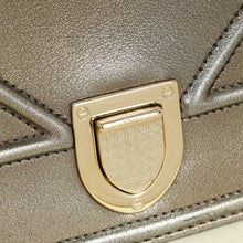 Christian Dior Metallic Olive Diorama Flap Shoulder Bag