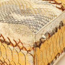 Christian Dior Bicolor Metallic Python Lady Dior medium Bag