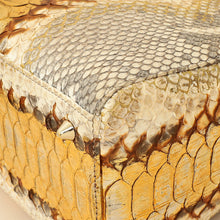Christian Dior Bicolor Metallic Python Lady Dior medium Bag