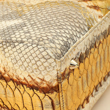 Christian Dior Bicolor Metallic Python Lady Dior medium Bag