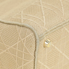 Christian Dior Beige Lady D-Lite Cannage Embroidery Medium Bag