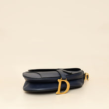 Christian Dior Navy Saddle Medium Bag