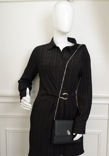 Christian Dior Black Diorever Wallet On Chain
