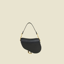 Christian Dior Black Saddle Medium Bag W/ Strap