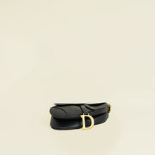 Christian Dior Black Saddle Medium Bag W/ Strap