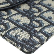 Christian Dior Navy Blue Oblique Saddle Pouch Clutch