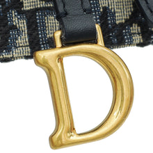 Christian Dior Navy Blue Oblique Saddle Pouch Clutch
