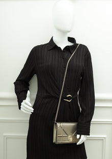 Christian Dior Champaign Diorama Microcannage Wallet On Chain