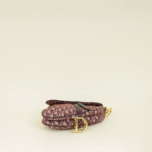 Christian Dior Burgundy Oblique Saddle Medium Bag