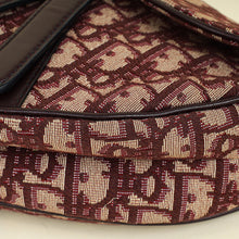 Christian Dior Burgundy Oblique Saddle Medium Bag