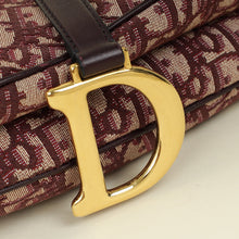 Christian Dior Burgundy Oblique Saddle Medium Bag
