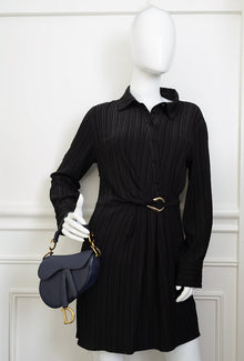 Christian Dior Navy Blue Mini Saddle Bag