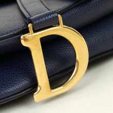 Christian Dior Navy Blue Mini Saddle Bag