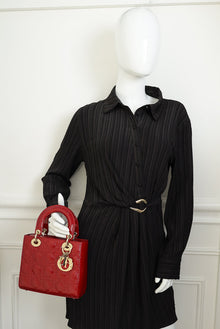 Christian Dior Cherry Red Lady Dior Small Bag