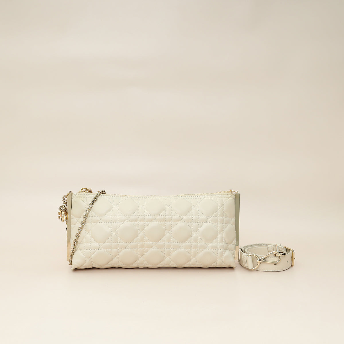 Christian Dior Dusty Ivory New Line Cannage Dior Club Bag