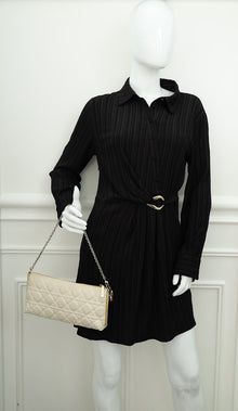 Christian Dior Dusty Ivory New Line Cannage Dior Club Bag