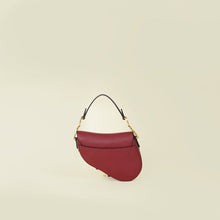 Christian Dior Burgundy Saddle Mini Dior Bag With Wide Strap