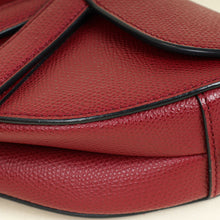 Christian Dior Burgundy Saddle Mini Dior Bag With Wide Strap