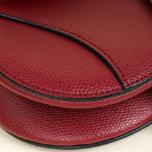 Christian Dior Burgundy Saddle Mini Dior Bag With Wide Strap