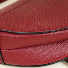 Christian Dior Burgundy Saddle Mini Dior Bag With Wide Strap
