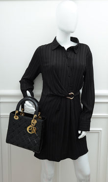 Christian Dior Black Lady Dior Medium Bag