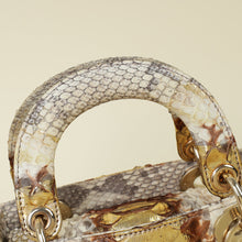 Christian Dior Bicolor Python Mini Lady Dior Bag