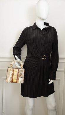 Christian Dior Bicolor Python Mini Lady Dior Bag