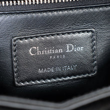Christian Dior Black Satin Floral Embroidered Mini Lady Dior Bag