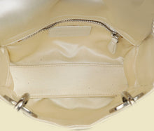 Christian Dior White Satin Beaded Floral Embroidered Mini Lady Dior Bag