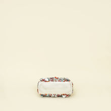 Christian Dior White Satin Beaded Floral Embroidered Mini Lady Dior Bag