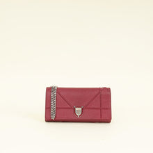 Christian Dior Burgundy Diorama Wallet On Chain