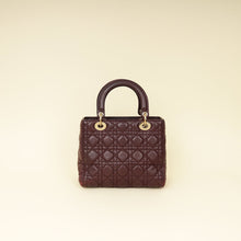 Christian Dior Burgundy Lady Dior Medium Bag