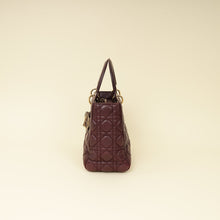 Christian Dior Burgundy Lady Dior Medium Bag
