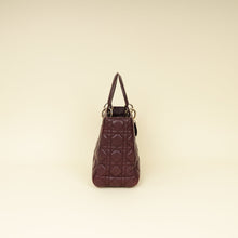 Christian Dior Burgundy Lady Dior Medium Bag