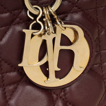 Christian Dior Burgundy Lady Dior Medium Bag