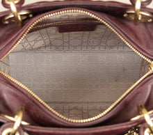 Christian Dior Burgundy Lady Dior Medium Bag