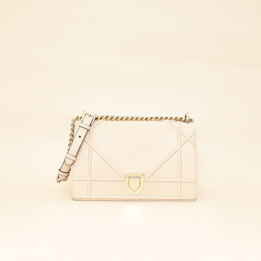 Christian Dior Light Pink Diorama Medium Shoulder Bag