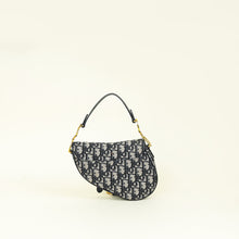 Christian Dior Navy Blue Oblique Saddle Mini Bag W/Extra Bag Strap