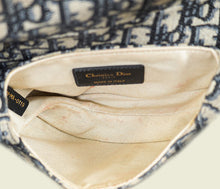 Christian Dior Navy Blue Oblique Saddle Mini Bag W/Extra Bag Strap