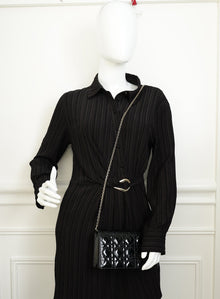 Christian Dior Black Lady Dior Chain Pouch Clutch
