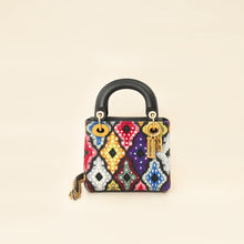 Christian Dior Multicolor Lady Dior Mini Embroidered Bag