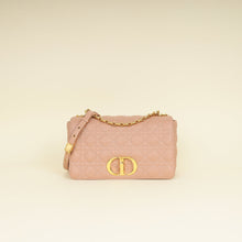 Christian Dior Rose De Vents Caro Cannage Medium Flap Bag