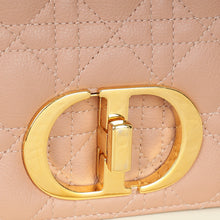 Christian Dior Rose De Vents Caro Cannage Medium Flap Bag