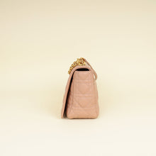 Christian Dior Rose De Vents Caro Cannage Medium Flap Bag
