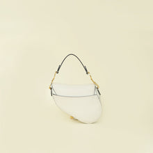 Christian Dior White Mini Saddle Bag