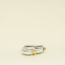 Christian Dior White Mini Saddle Bag