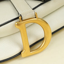 Christian Dior White Mini Saddle Bag
