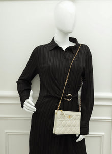 Christian Dior White Caro Every Dior Pouch