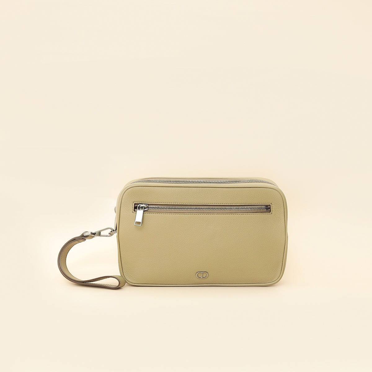 Christian Dior Grey Green CD Signature Toiletry Men's Bag